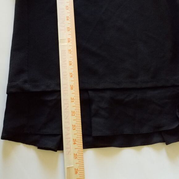 Bailey 44 Ribbed Black Short Sleeve Stretch Top 1/4 Zip Back M - Picture 7 of 7
